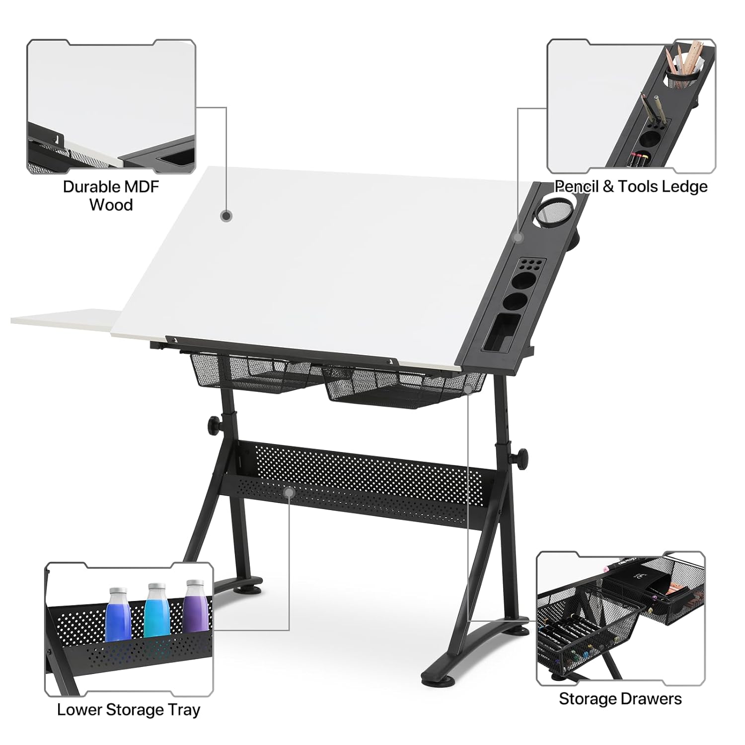 Art Deco Drafting Table, Heigh - Art & Craft On Wild Animals For Preschoolers recensie en prijs