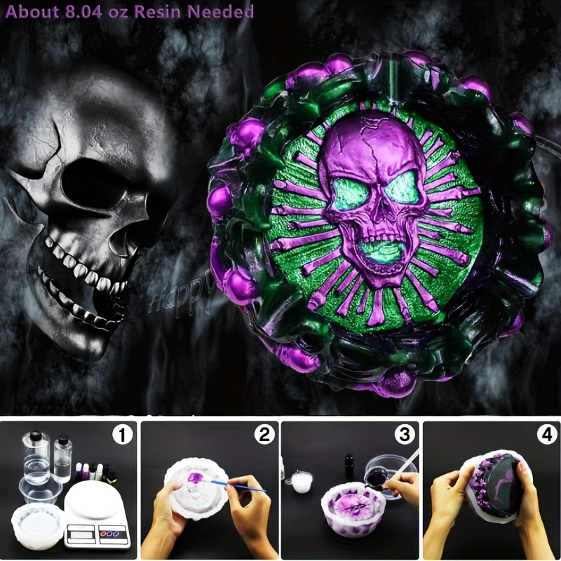 Ashtray mold, skull DIY craft  - Art Craft Party recensie en prijs