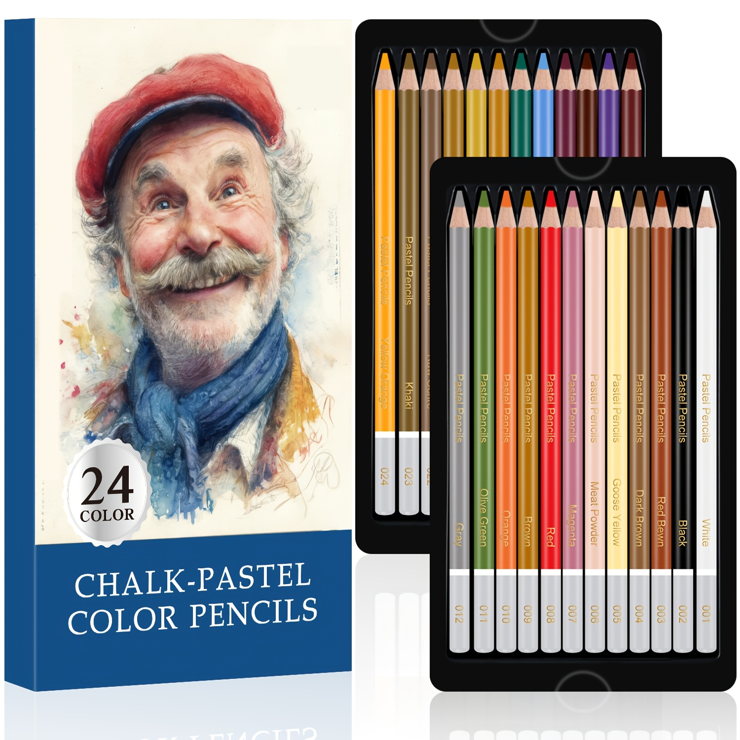 24 Premium Colored Charcoal Pe - Chalk Pastel Set recensie en prijs