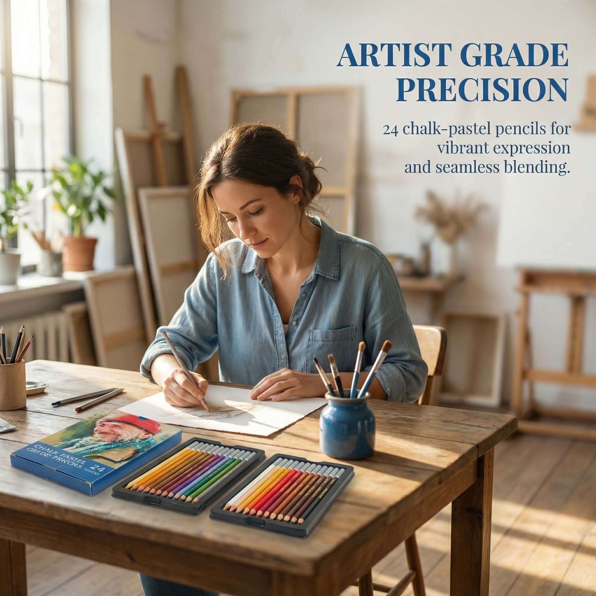 24 Premium Colored Charcoal Pe - Chalk Pastel Set recensie en prijs