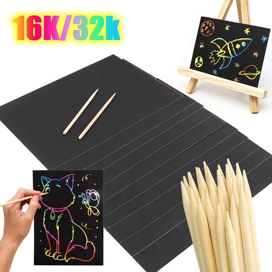 10/30pcs Rainbow Scratch Paper - Art Craft Birthday Party recensie en prijs