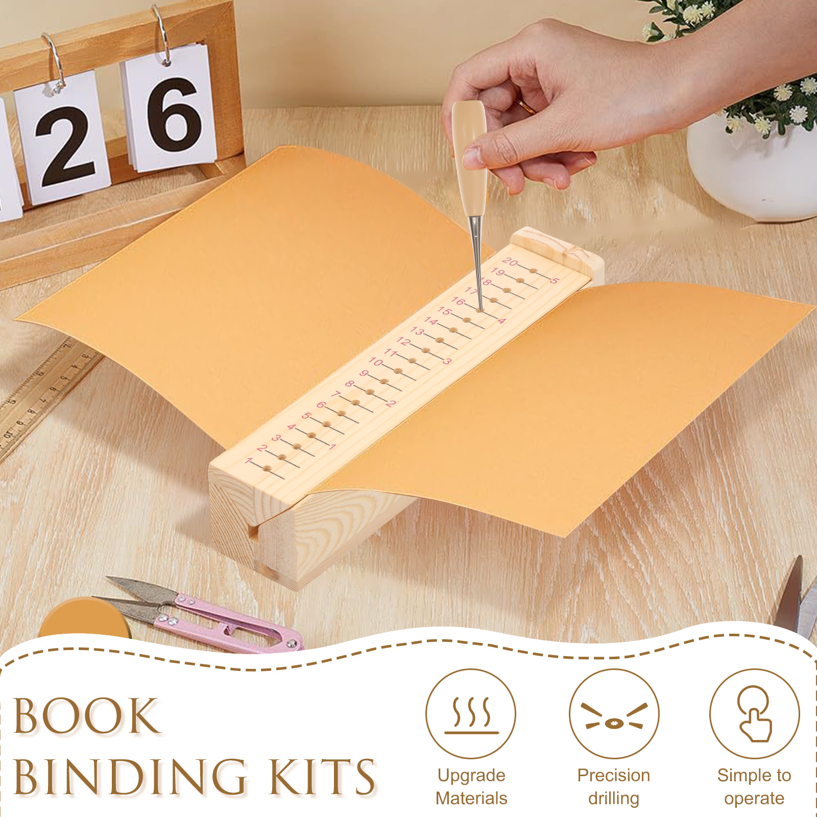 Wood Bookbinding Punching Crad - Bookbinding Supply Kit recensie en prijs