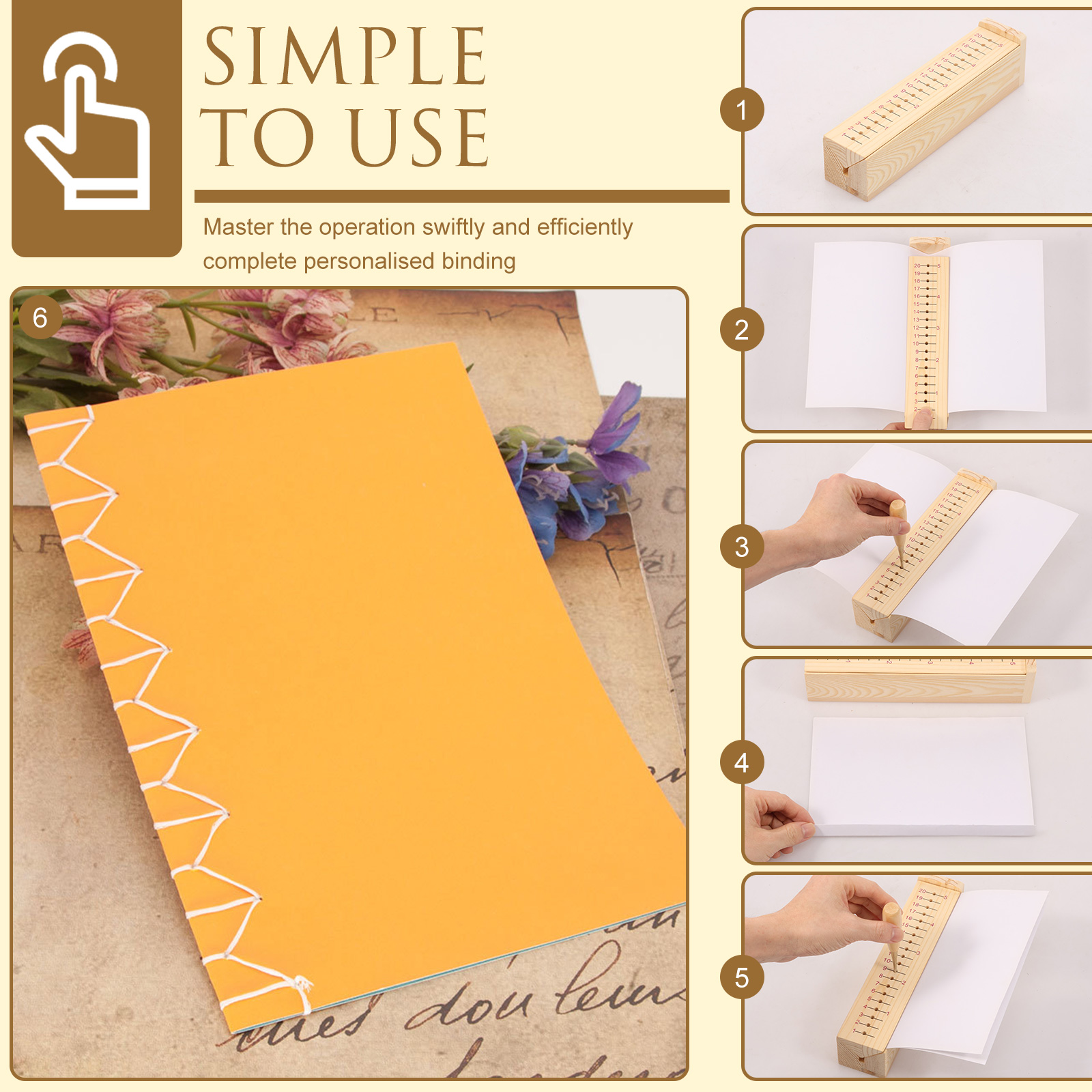 Wood Bookbinding Punching Crad - Bookbinding Supply Kit recensie en prijs