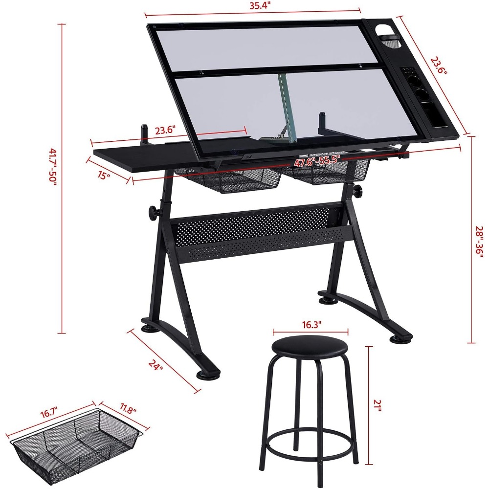 Height Adjustable Drafting Tab - Art & Craft On Wild Animals For Preschoolers recensie en prijs