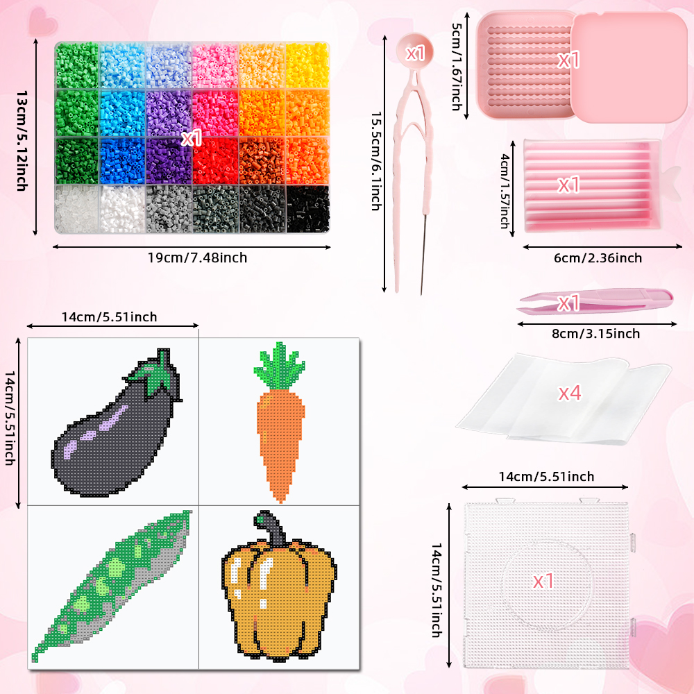2.6mm 24 Colors Series Perler  - Art And Craft Vegetable recensie en prijs