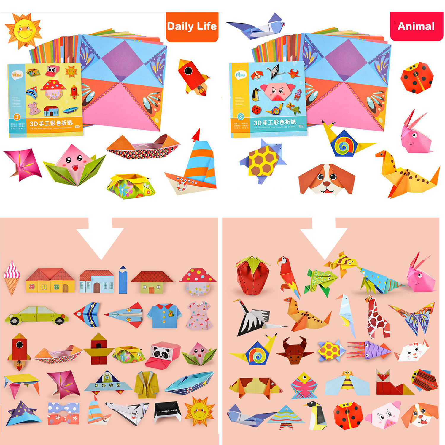 54Sheets Origami Folding Paper - Art And Craft For Nursery recensie en prijs