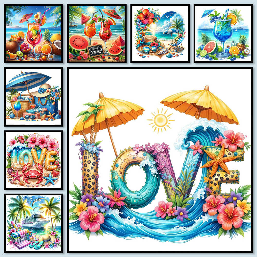 Summer Beach Full DIY 5D Round - Art Craft Ideas For Adults recensie en prijs