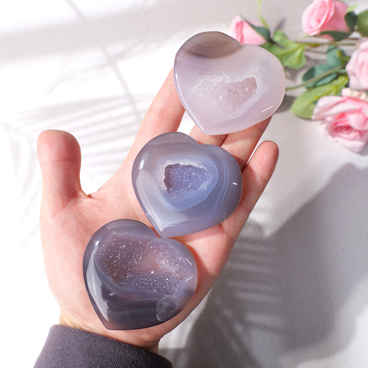 1PC Natural Agate Love Heart S - Art And Craft For Mother'S Day recensie en prijs