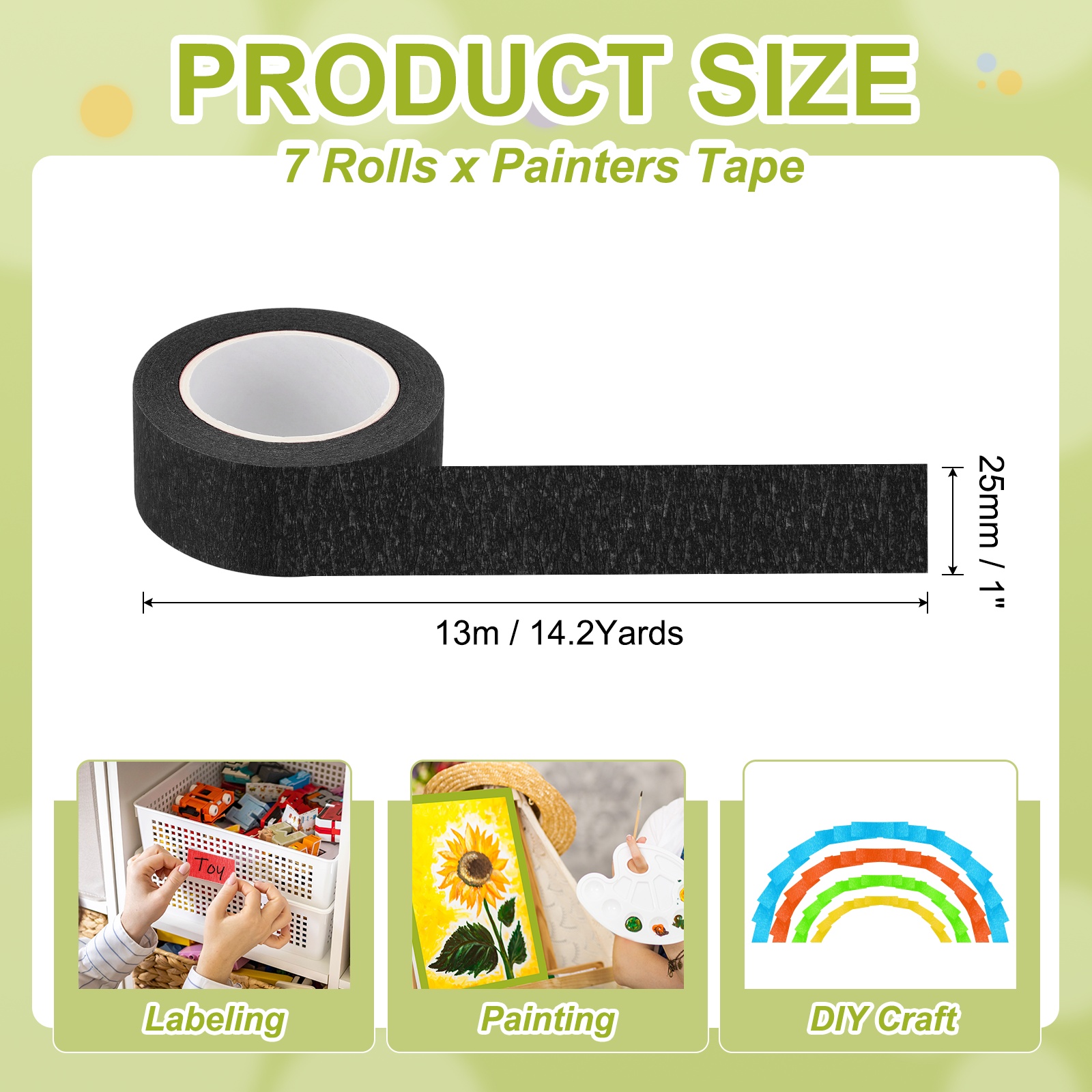 7Rolls 25mmx13Meters Masking T - Art And Craft Science recensie en prijs
