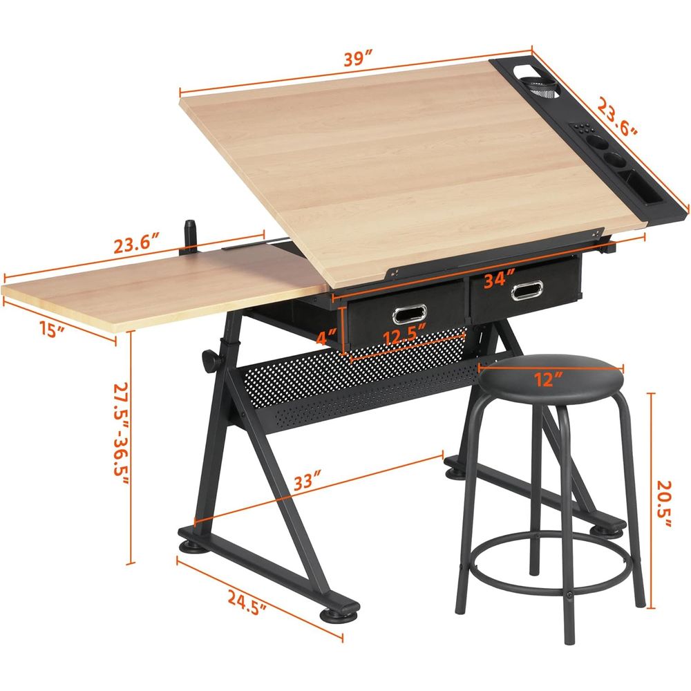 Height Adjustable Drating Tabl - Art & Craft On Wild Animals For Preschoolers recensie en prijs