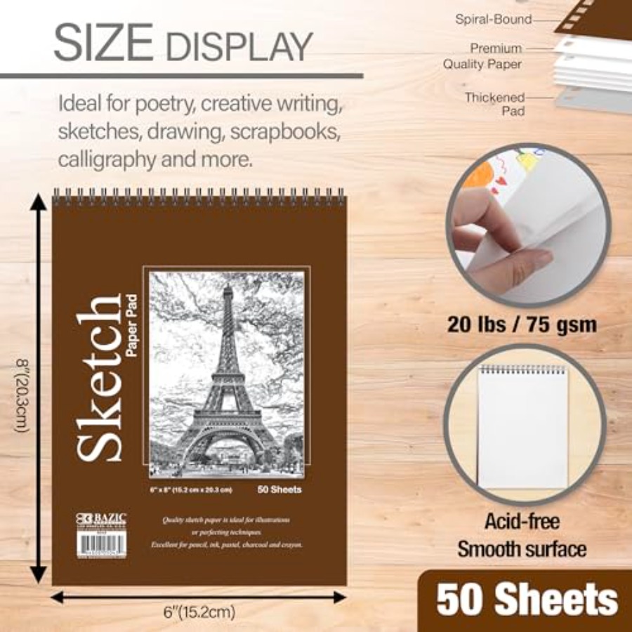 50 Count 6in x 8in Top Bound S - Art X Craft recensie en prijs