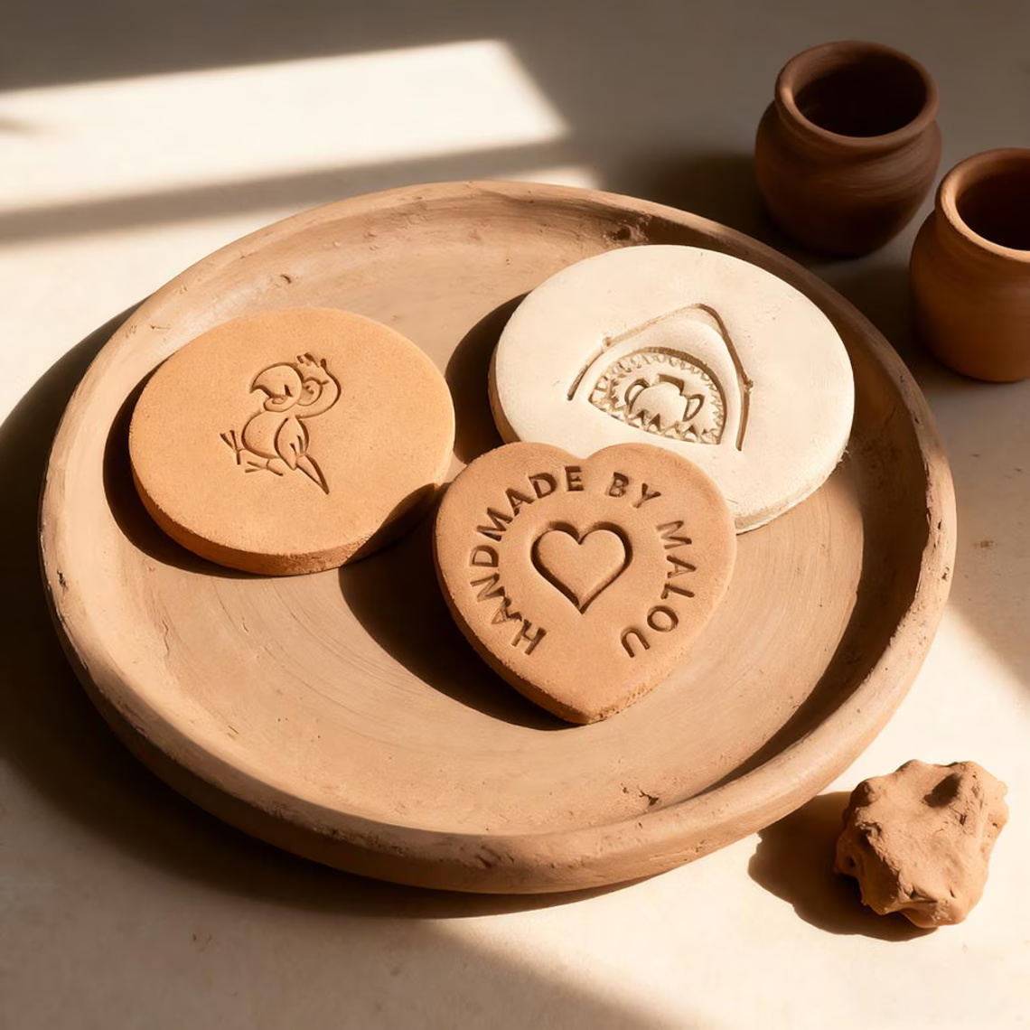Custom Pottery Stamp for Clay, - Art Craft Logo Design recensie en prijs