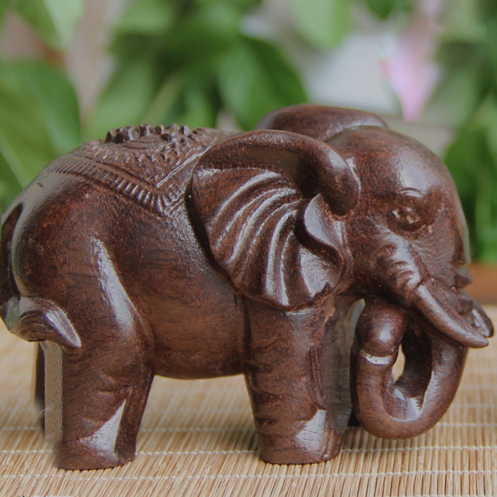 Wooden Elephant Sculpture Deco - Art Craft Elephant recensie en prijs
